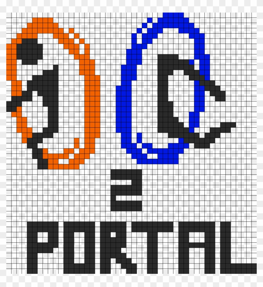 Pixel Art: Portal 2 Logo Minecraft Map