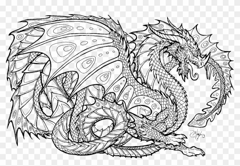 free printable coloring pages for adults advanced dragons8