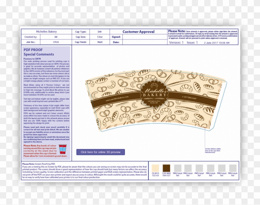 Download Cupprint Coffee Cup Proof - Paper Coffee Cup Design Size, HD Png Download - 953x700(#1987995 ...