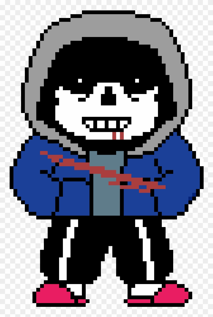 Dust sans colored battle sprite pixel art