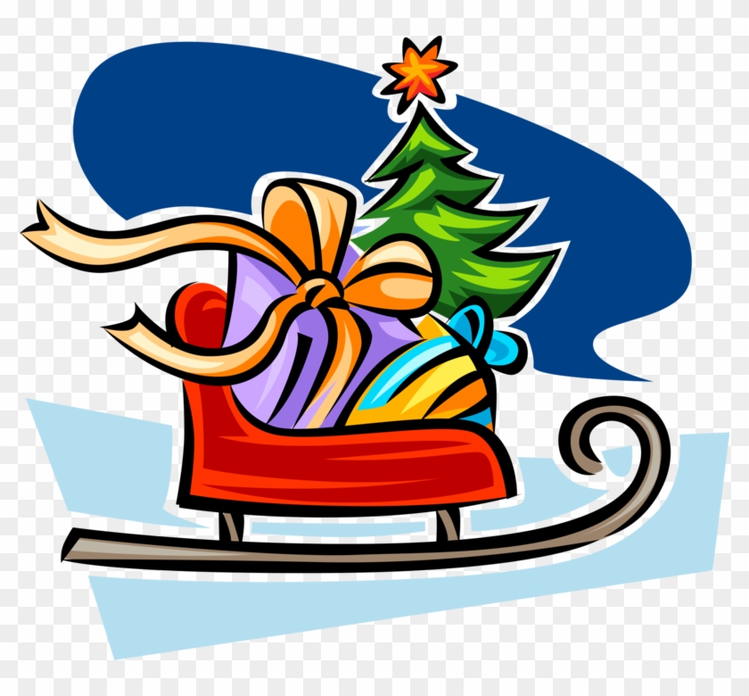 Download Vector Illustration Of Santa Claus Christmas Sleigh, HD ...