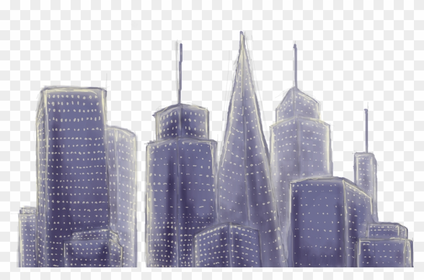 Drawn Cityscape City Background - City With Transparent Background, HD Png  Download - 4800x2700(#1997272) - PngFind