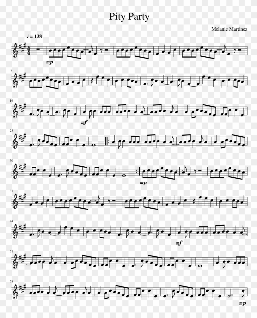 Pity Party Melanie Martinez - Megalovania Alto Sax, HD Png Download ...