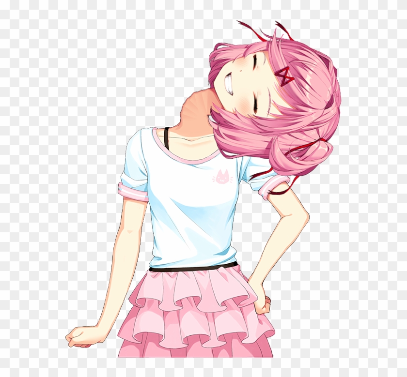 Edited Media Oc Fanart Sprite Remix Natsuki With Snapped Doki Doki Literature Club Natsuki Neck Snap Hd Png Download 800x781 6512 Pngfind