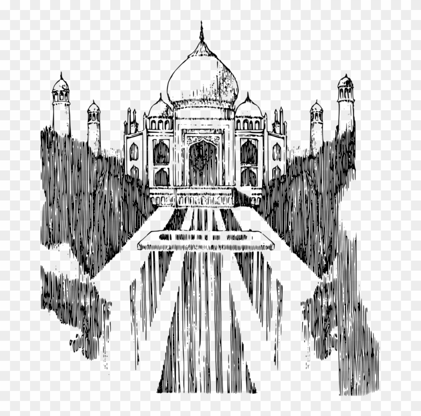 taj mahal monument drawing download travel tajmahal india clipart black and white hd png download 677x750 209350 pngfind taj mahal monument drawing download