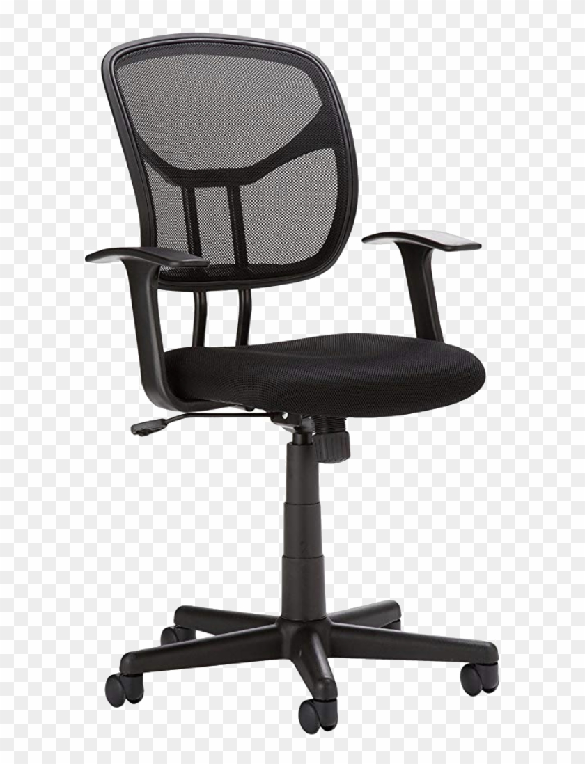 Best Office Chairs Under 0 In Amazonbasics Mid Back Black Mesh Chair Hd Png Download 606x1018 Pngfind