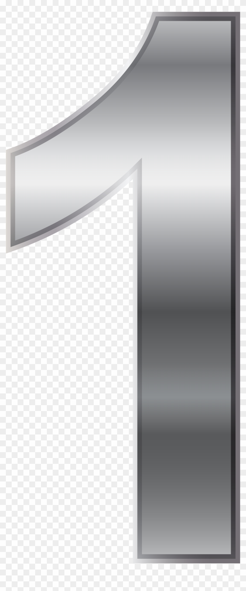 Silver Number One Png Transparent Clip Art Image - Silver Number One
