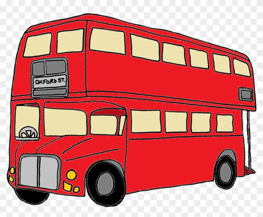 Red Clipart London Bus - Cartoon Double Decker Bus, HD Png Download -  1024x803(#2038492) - PngFind