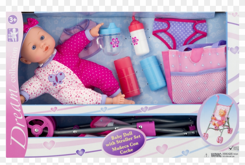 doll with stroller set