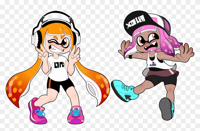 “inkling Girls ♡ ” - Cartoon, HD Png Download - 1000x657(#2042900 ...