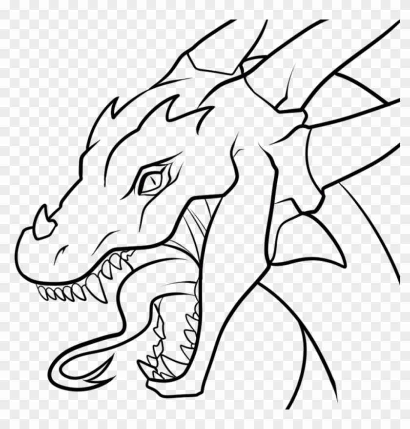 Dragon Head Coloring Pages 4 By Shannon Ender Dragon Drawing Easy Hd Png Download 1024x1024 2045162 Pngfind