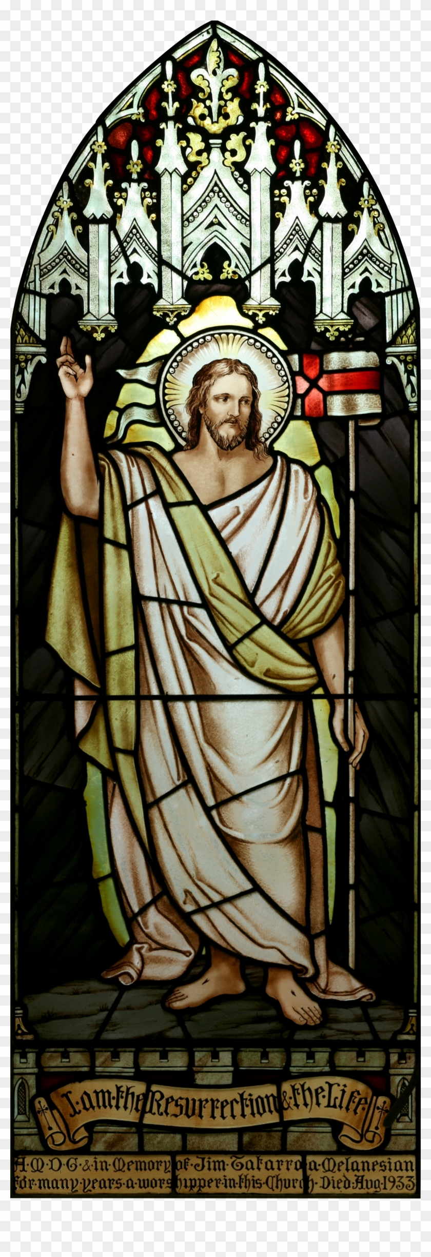 Stjohnsashfield Stainedglass Resurrection Church Stained Glass Window Png Transparent Png 85x5984 Pngfind