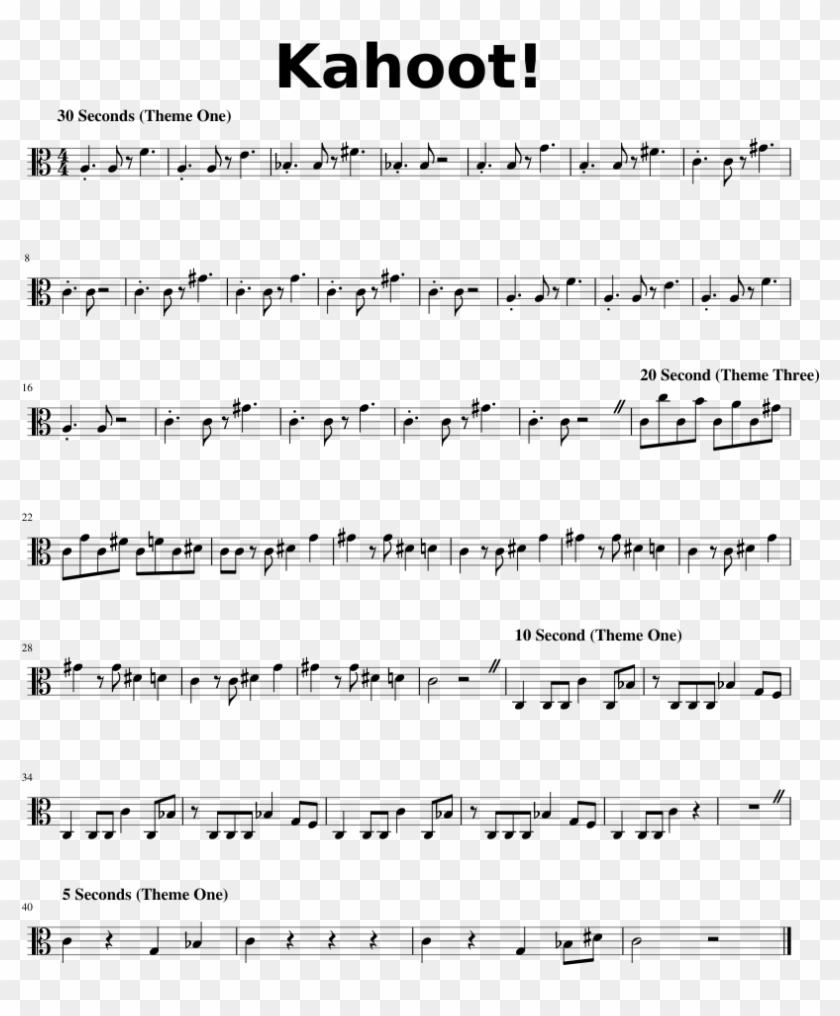 Kahoot Sheet Music 1 Of 1 Pages Kahoot Theme Song Trumpet Hd