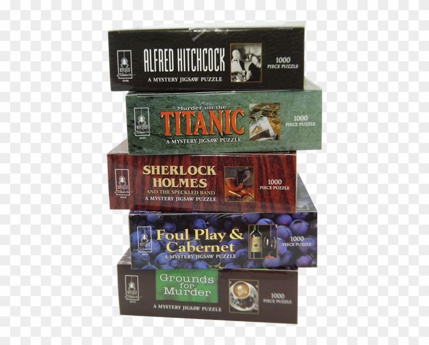 Hitchcock 1000 Piece with Book Sherlock Jigsaw Puzzle Murder Mystery Titanic 