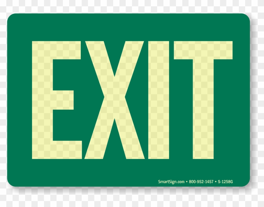 Zoom Price Buy Free Printable Green Exit Sign HD Png Download