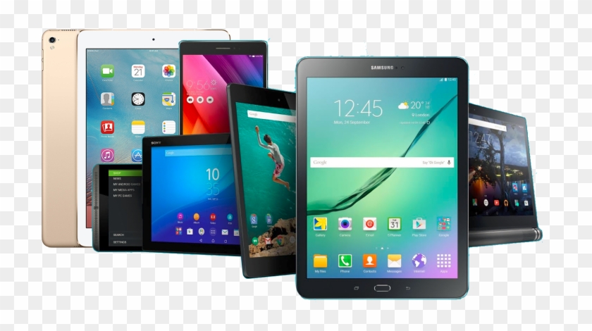 Tablets Png - Phones And Tablets Png, Transparent Png - 768x432