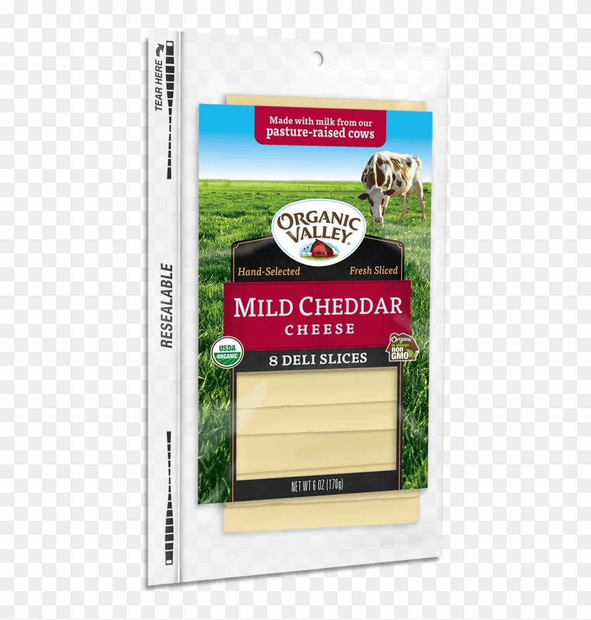 Mild Cheddar Slices, - Organic Valley Sliced Cheese, HD Png Download
