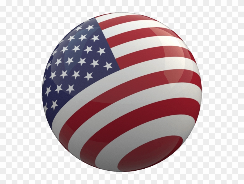 Bandeira Eua Png - Globo Bandeira Estados Unidos, Transparent Png