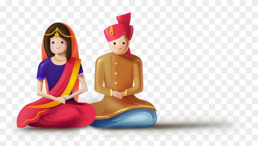 Wedding Png Indian - Indian Wedding Couple Animated, Transparent Png -  952x496(#213206) - PngFind