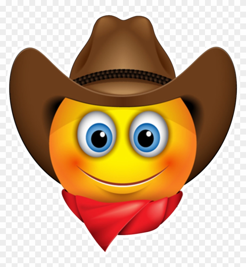 Emoticon Smiley Sunglasses Cowboy Emoji Free Download - Angry Cowboy