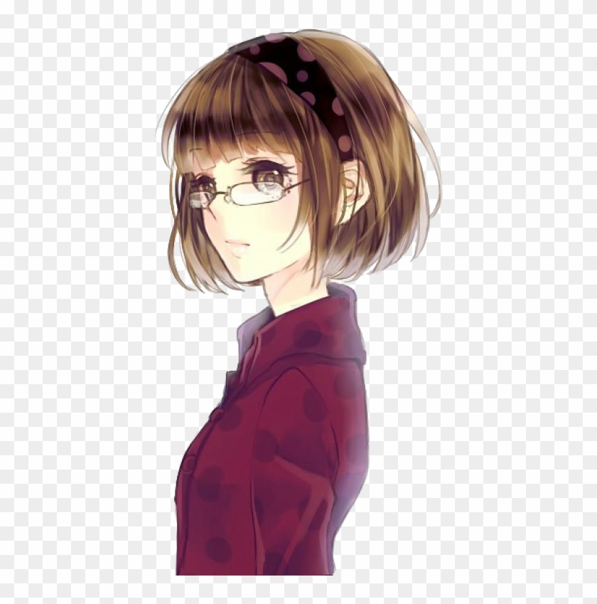 Anime Brown Hair PFP With Glasses