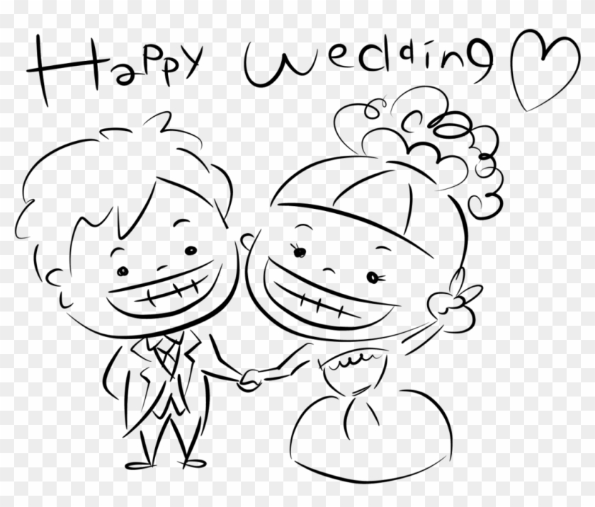 ｈａｐｐｙｗｅｄｄｉｎｇ文字あり 手書き 新郎 新婦 イラスト Hd Png Download 1280x960 Pngfind