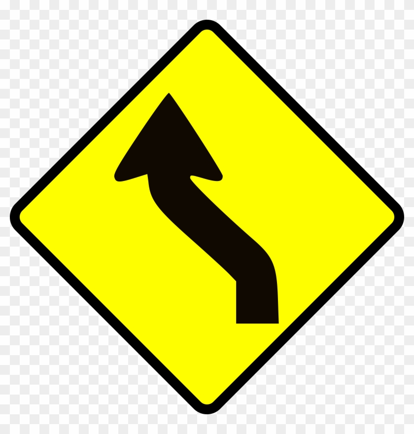 Clipart Caution Curve In Road Sign Tells You To Slow HD Png Download clipart-caution-curve-in-road-sign-tells-you-to-slow-hd-png-download