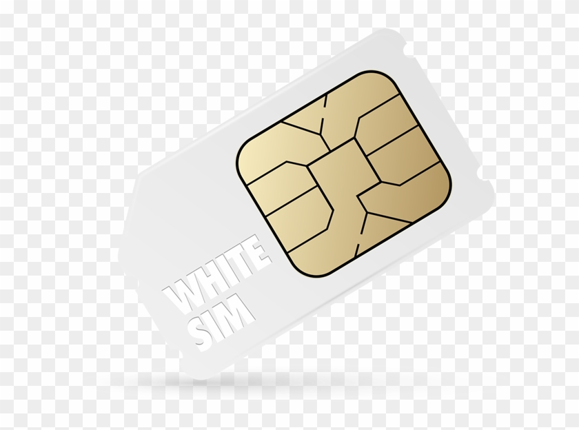 White Data Sim Card , Png Download - White Sim, Transparent Png