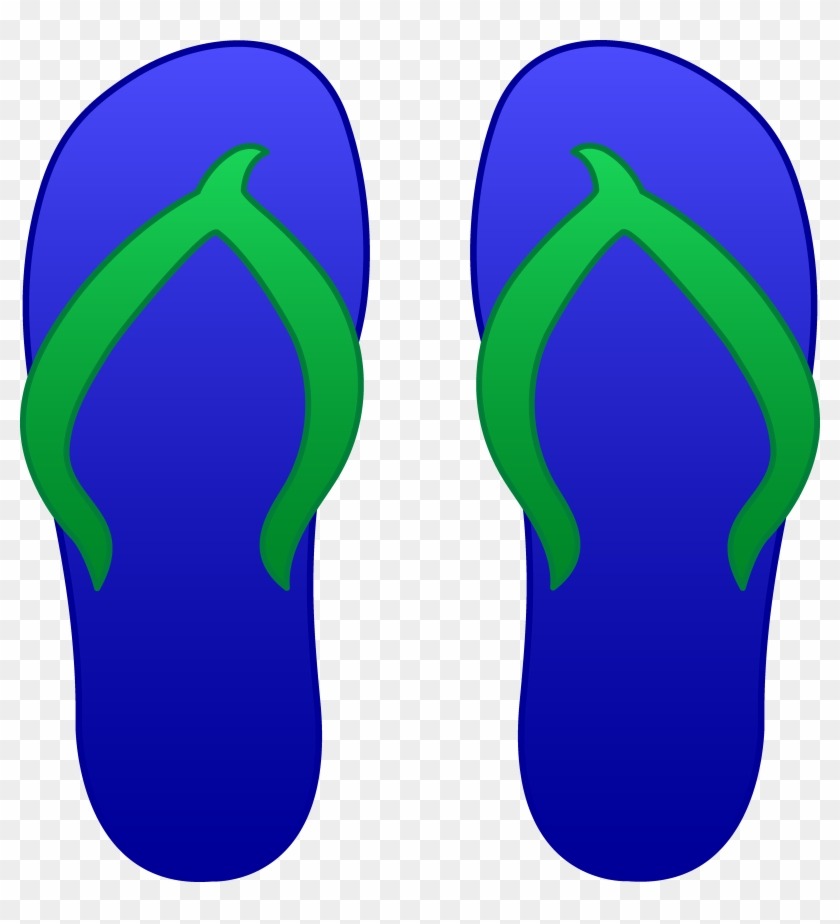 Blue Flip Flops Free Clip Art - Flip Flops Clipart, HD Png Download ...