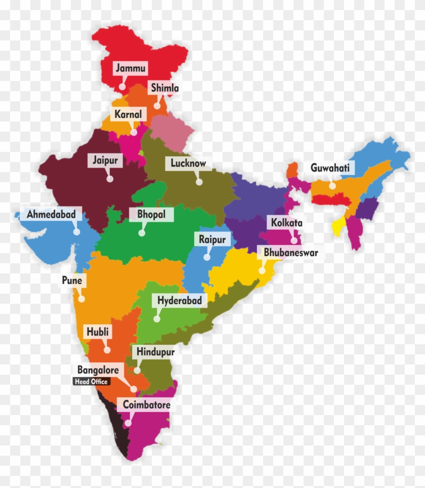 Bhopal In Map Of India Bhopal On India Map - Rajiv Gandhi International Airport In India Map, Hd  Png Download - 2255X2482(#2116791) - Pngfind