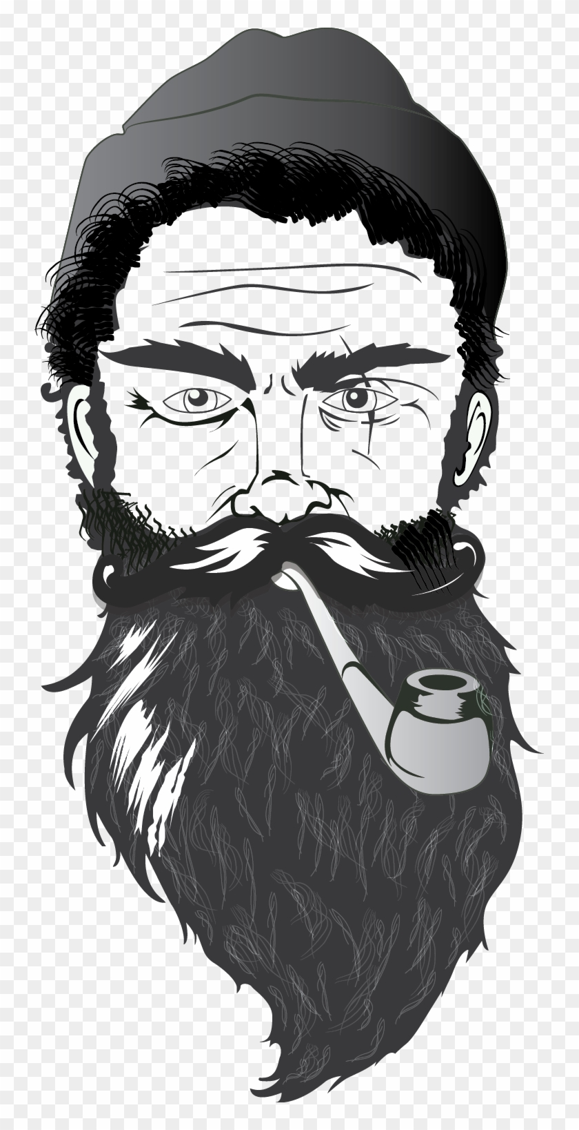 beard man drawing