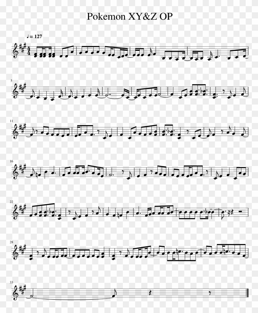 Pokemon Xy Z Op Sheet Music 1 Of 1 Pages La Vie En Rose Trumpet Sheet Music Hd Png Download 850x1100 Pngfind