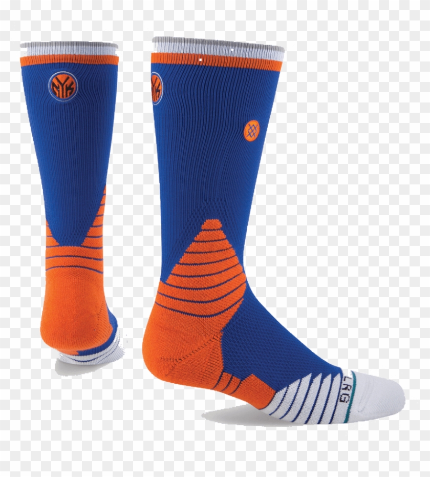 orange and blue basketball socks