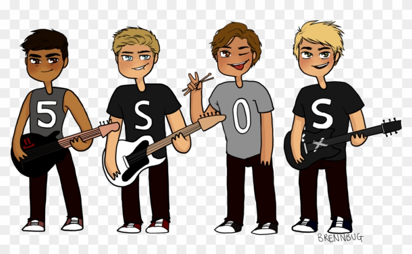 5sos Drawing Summer - 5 Seconds Of Summer Clip Art, HD Png Download -  1024x604(#2134574) - PngFind