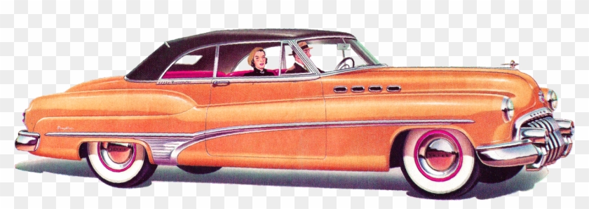 Vintage Car Png - 1950 Car Cartoon Png, Transparent Png -  1600x614(#2137931) - PngFind