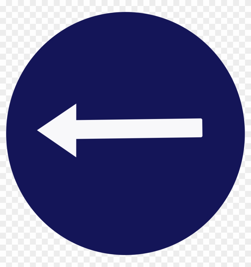 Compulsory Left Direction Indian Road Sign Compulsory Turn Left - Compulsory Turn Left Sign, HD ...
