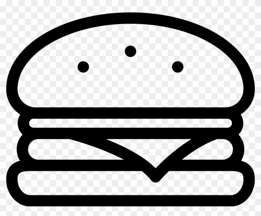 Burgerler - Black And White Burger Clipart, HD Png Download - 1100x858