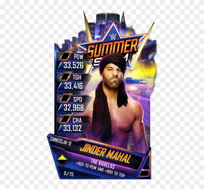 Throwback Supercard Jindermahal Summerslam18 Wwe Supercard Summerslam 18 Cards Hd Png Download 456x720 2177152 Pngfind
