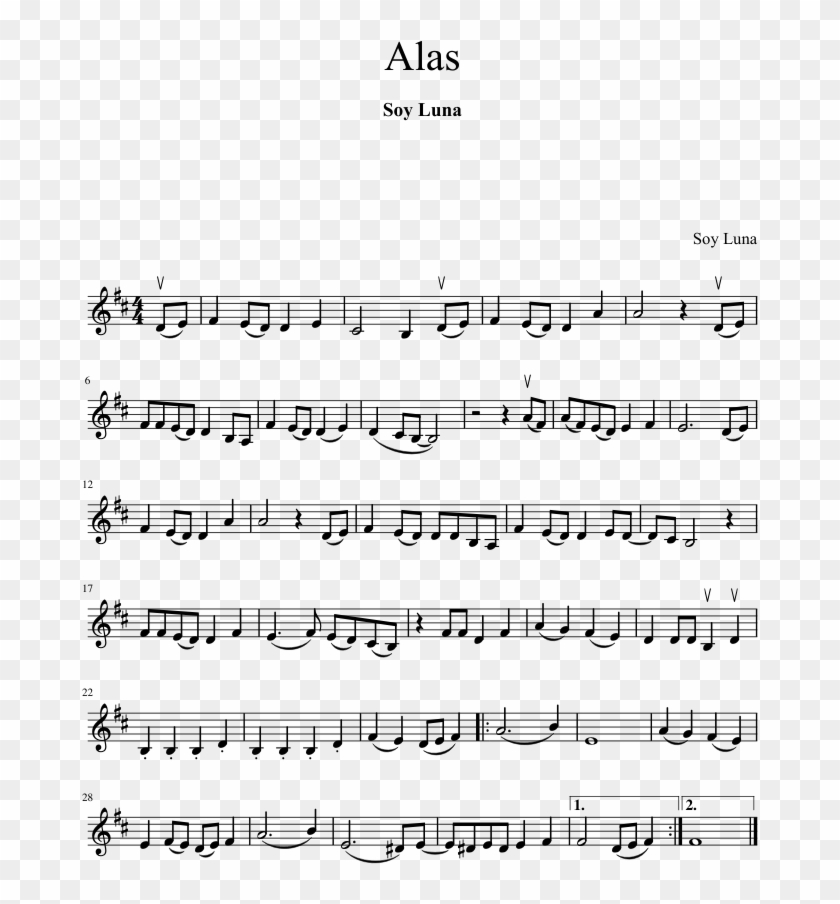 Alas Sheet Music Composed By Soy Luna 1 Of 1 Pages - Al H2o 5oh 2+, HD ...