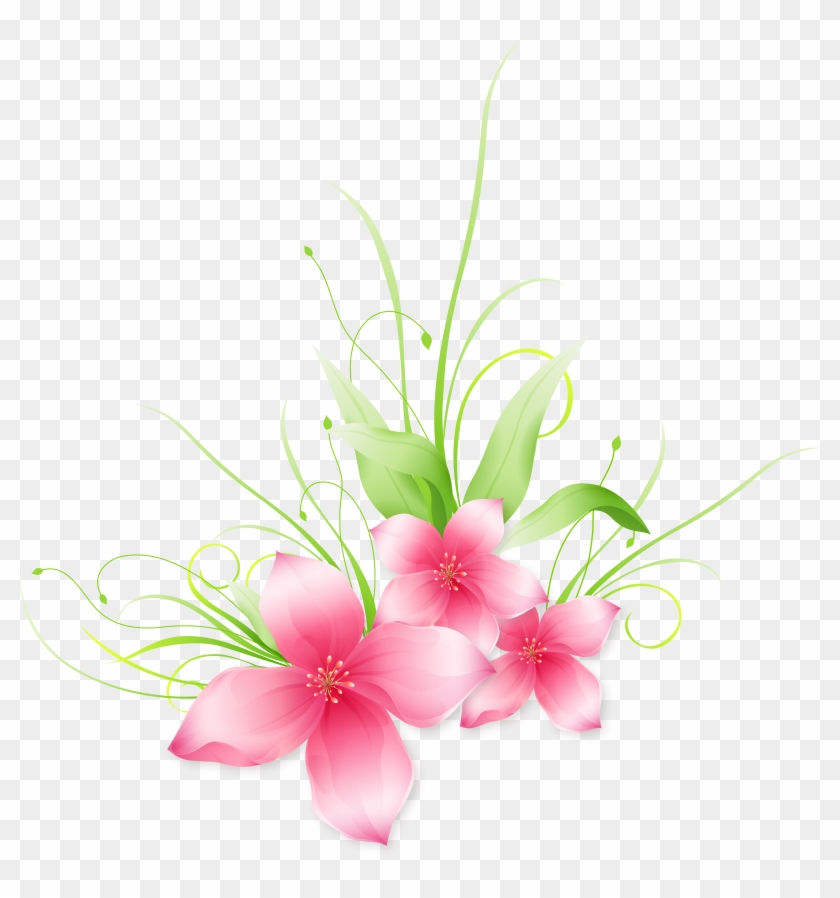 Pink Flower Png Clip-art Image - Pastel Dibujos De Guirnaldas De Flores En  Color, Transparent Png - 6230x6409(#222413) - PngFind