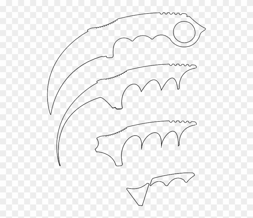 How To Make Paper Cs Go Karambit Knife Karambit Knife Paper Template Hd Png Download 530x750 2211100 Pngfind
