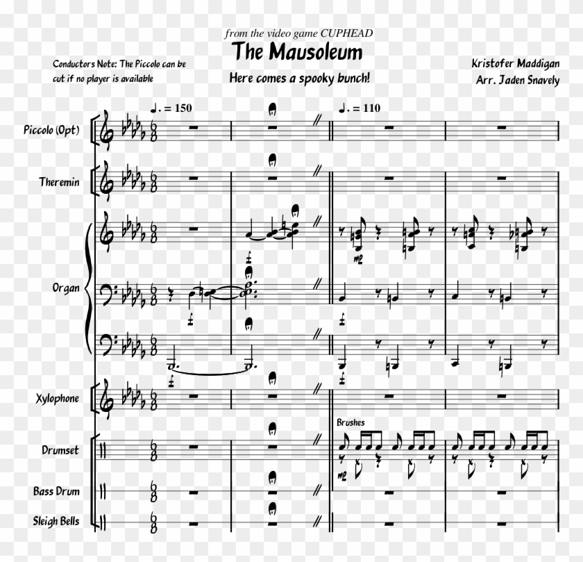 The Mausoleum Sheet Music For Violin Piano Piccolo Sheet