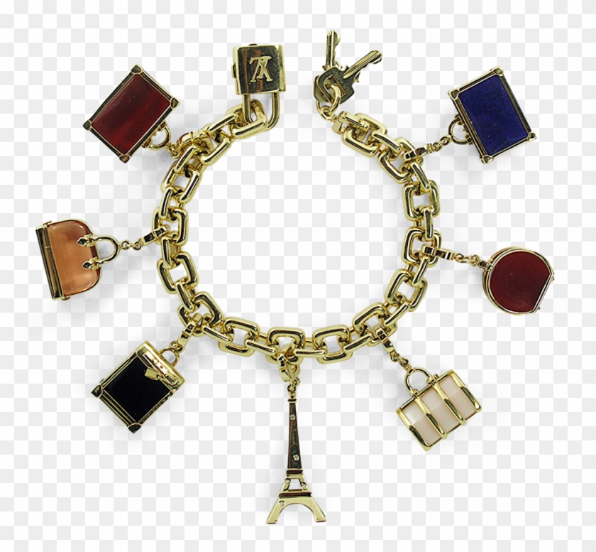 Louis Vuitton Gold Charm - Vuitton Bracelet, HD Png Download - 1400x1400(#2232287) - PngFind