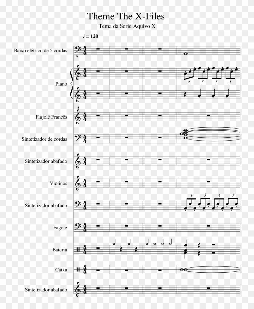 Theme The X Files Sheet Music 1 Of 98 Pages X Files Theme Song Piano Letters Hd Png Download 827x1169 2234112 Pngfind - roblox music sheets piano jurassic park