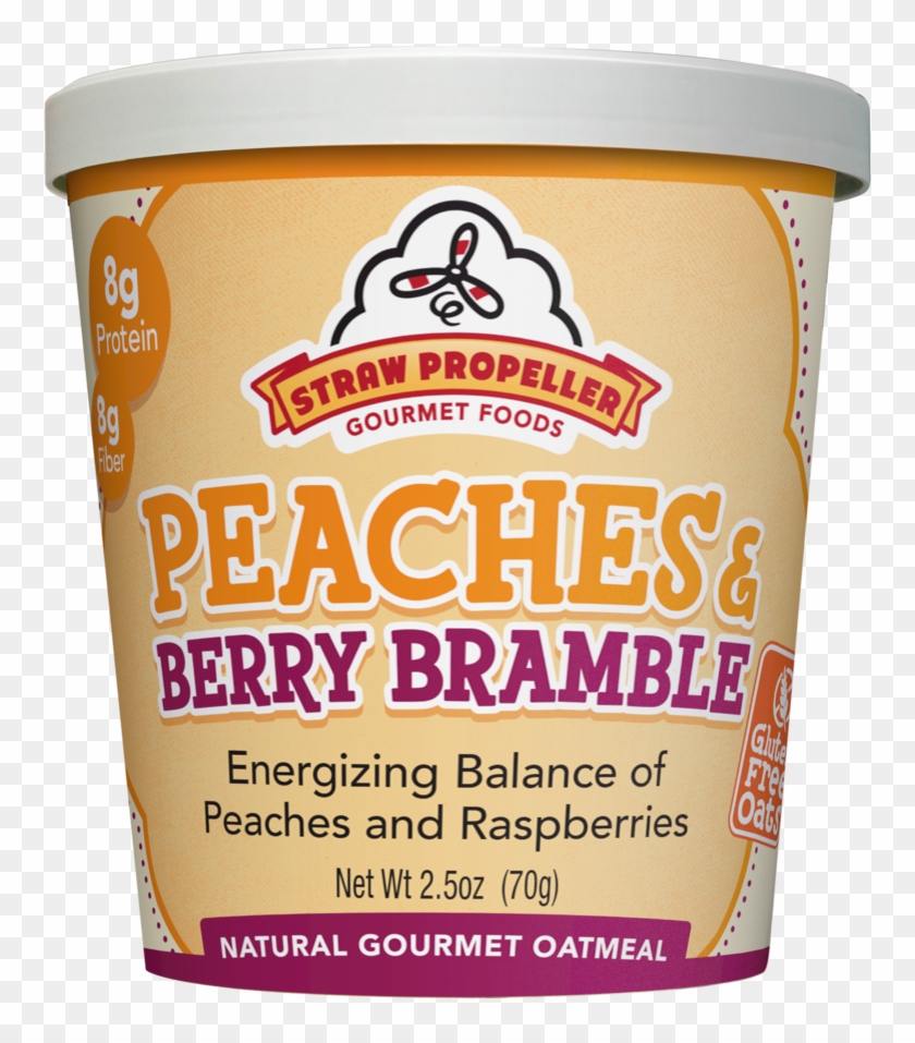 Peaches & Berry Bramble Straw Propeller Oatmeal, HD Png Download