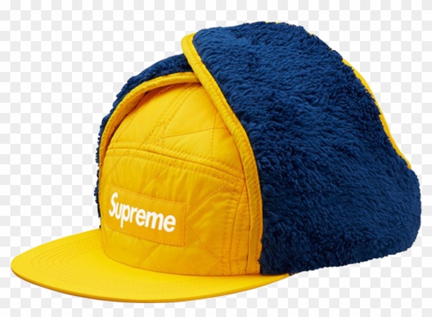 Supreme Quilted Earflap Cap Png Download Yellow Supreme Earflap Hat Transparent Png 1295x891 2253793 PngFind