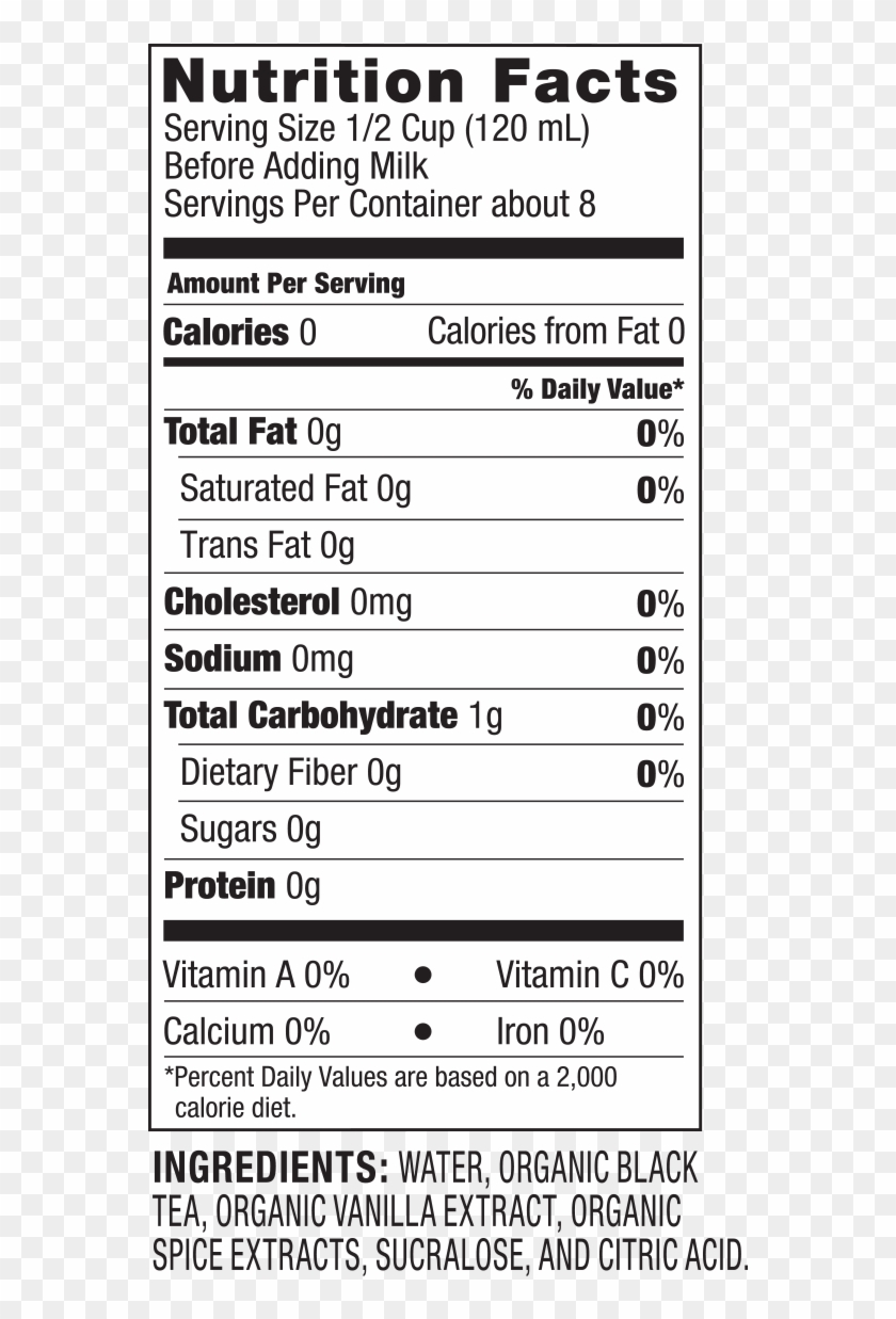 Oregon Chai Tea Nutrition Facts Besto Blog Oregon Chai Tea Nutrition Facts Besto Blog