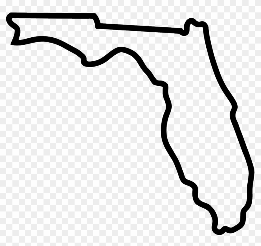 Fullsize Of Outline Of Florida - Clip Art Florida Outline, HD Png ...