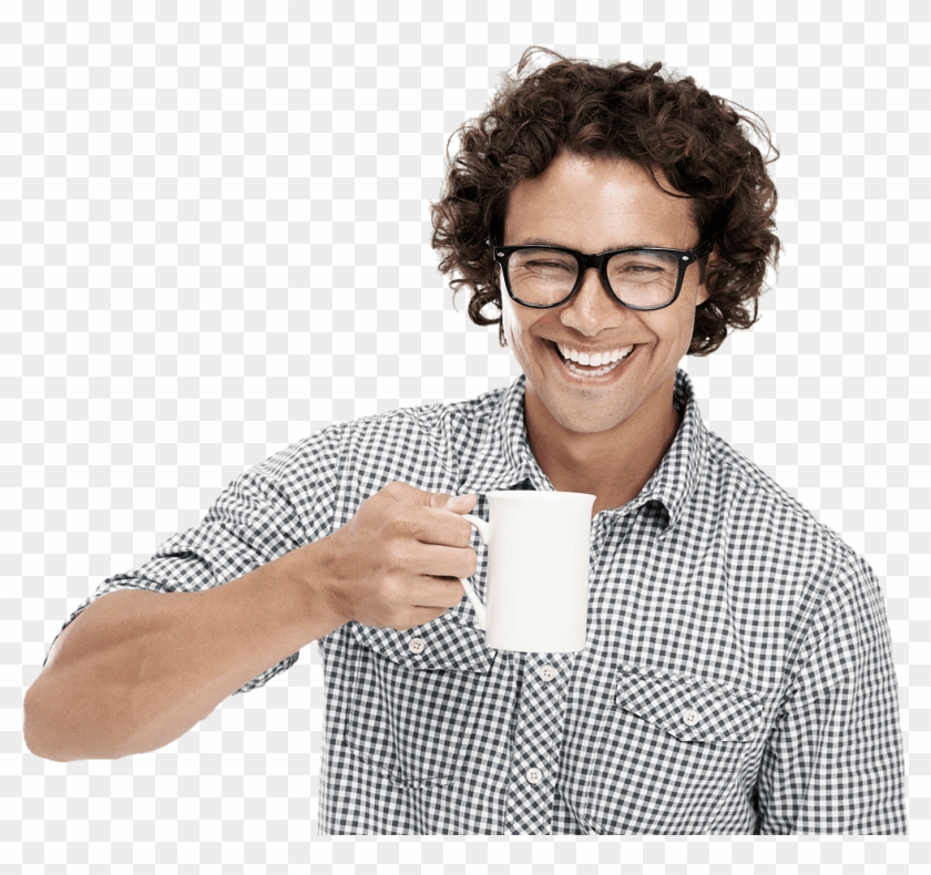 person drinking coffee