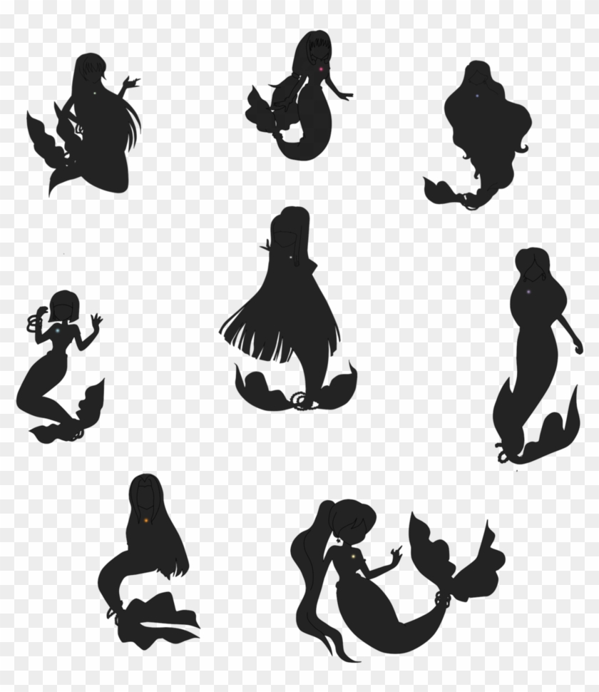 Black Shadow Of Mermaid, HD Png Download - 875x913(#231048) - PngFind